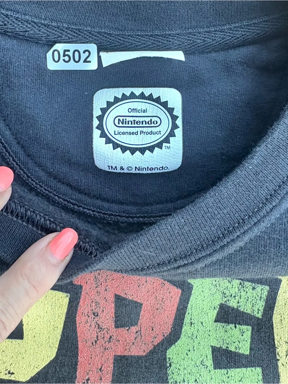 Super Mario Graphic Crewneck Sweatshirt - Black 2XL 0502